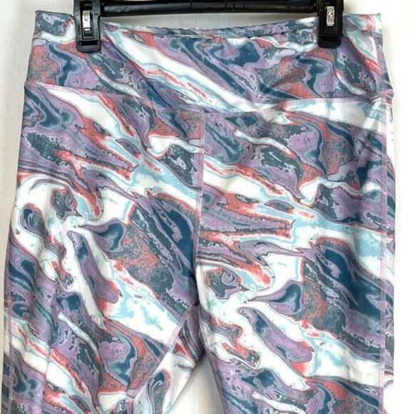Pro Player Leggings Womens Size 1X Multicolor High-Rise Flat Front Capri Tie-Dye - Picture 8 of 10